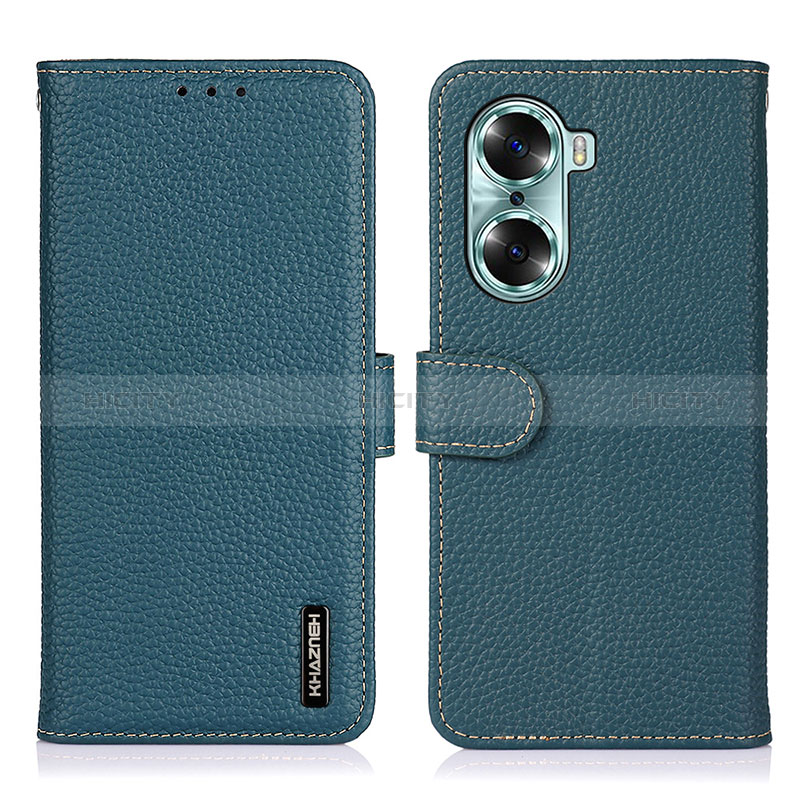 Funda de Cuero Cartera con Soporte Carcasa B01H para Huawei Honor 60 5G Verde