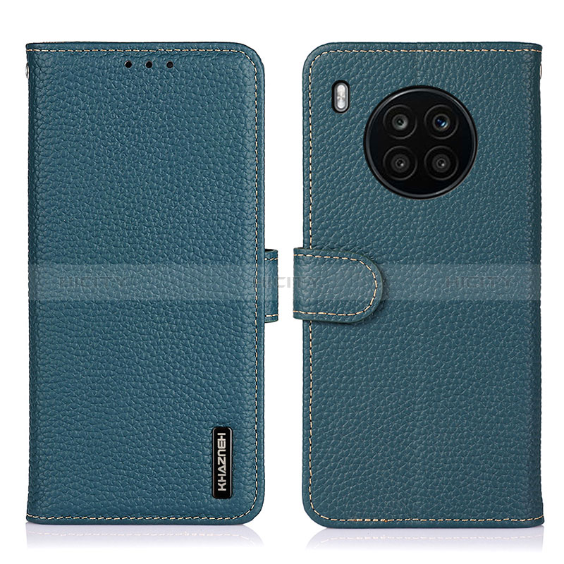 Funda de Cuero Cartera con Soporte Carcasa B01H para Huawei Nova 8i Verde