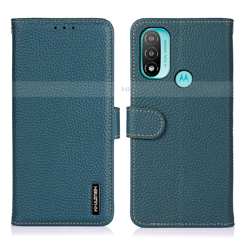 Funda de Cuero Cartera con Soporte Carcasa B01H para Motorola Moto E40 Verde