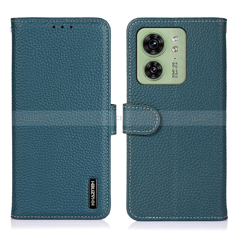 Funda de Cuero Cartera con Soporte Carcasa B01H para Motorola Moto Edge (2023) 5G Verde