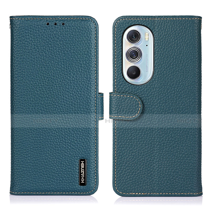 Funda de Cuero Cartera con Soporte Carcasa B01H para Motorola Moto Edge 30 Pro 5G Verde