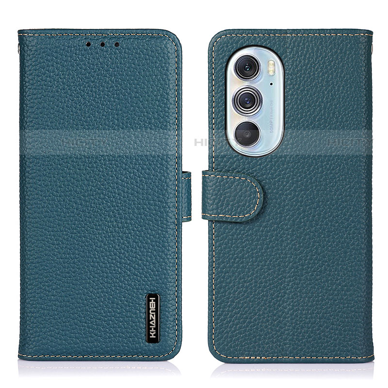 Funda de Cuero Cartera con Soporte Carcasa B01H para Motorola Moto Edge Plus (2022) 5G Verde