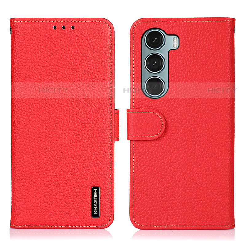 Funda de Cuero Cartera con Soporte Carcasa B01H para Motorola Moto Edge S30 5G Rojo