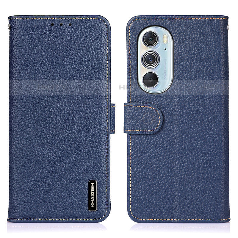 Funda de Cuero Cartera con Soporte Carcasa B01H para Motorola Moto Edge X30 5G Azul