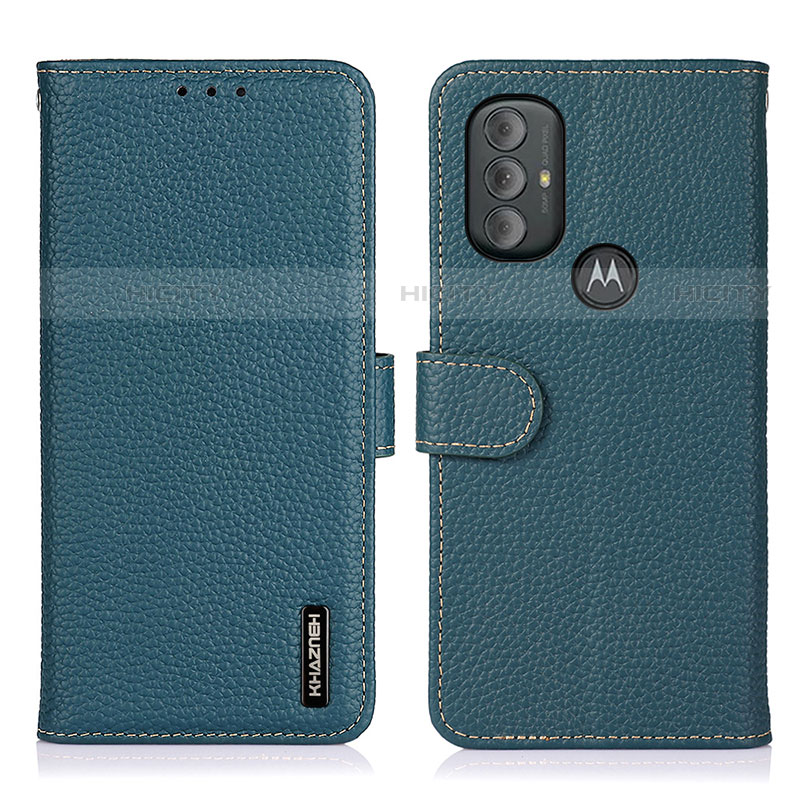 Funda de Cuero Cartera con Soporte Carcasa B01H para Motorola Moto G Play Gen 2 Verde