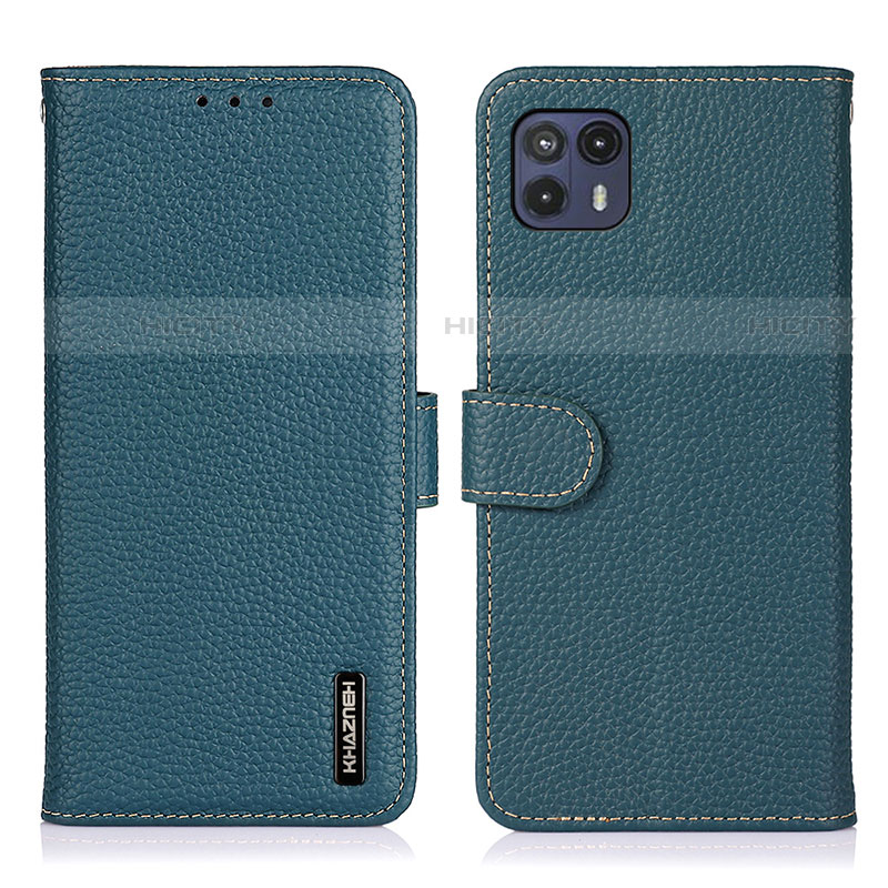 Funda de Cuero Cartera con Soporte Carcasa B01H para Motorola Moto G50 5G Verde