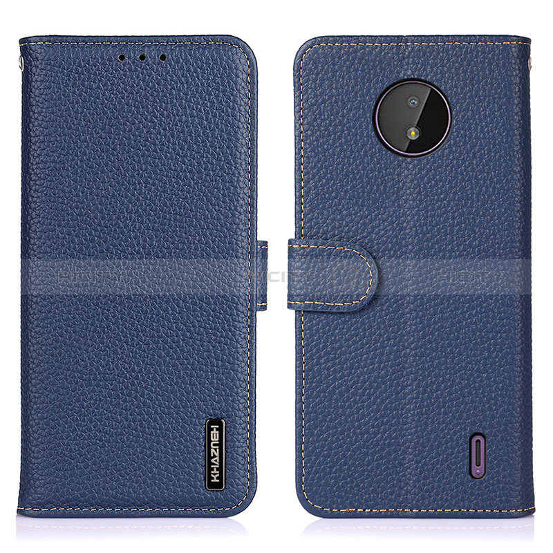 Funda de Cuero Cartera con Soporte Carcasa B01H para Nokia C10 Azul