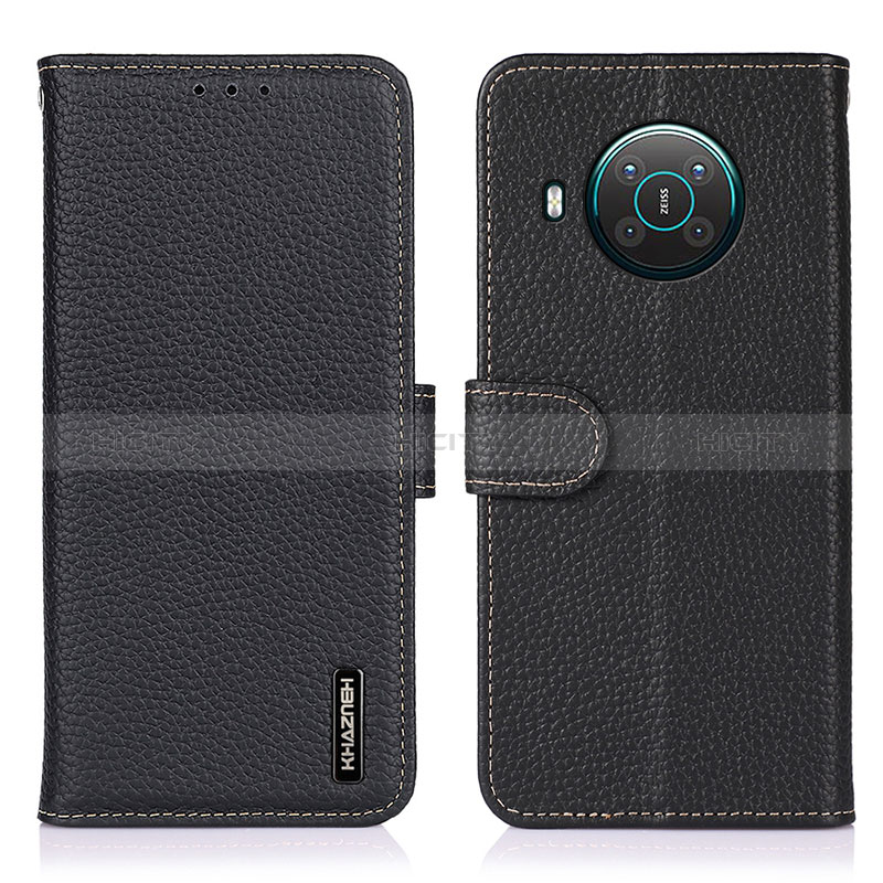 Funda de Cuero Cartera con Soporte Carcasa B01H para Nokia X20 Negro