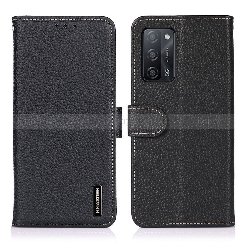 Funda de Cuero Cartera con Soporte Carcasa B01H para Oppo A56 5G Negro