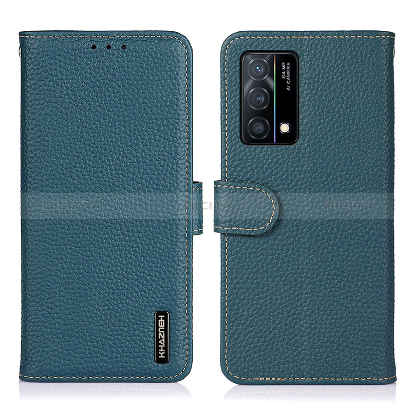 Funda de Cuero Cartera con Soporte Carcasa B01H para Oppo K9 5G Verde