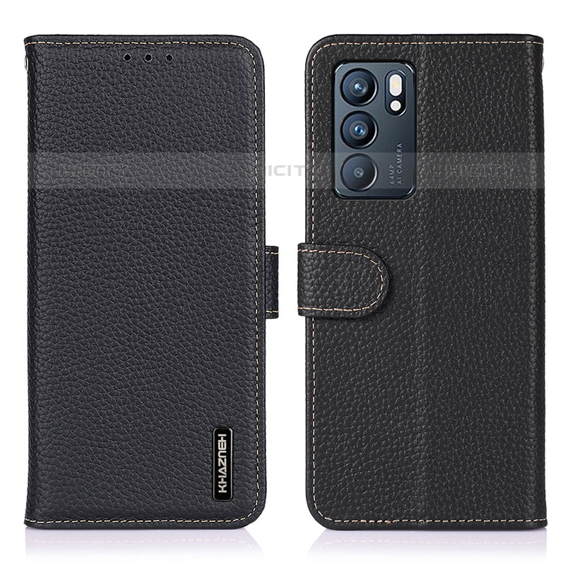 Funda de Cuero Cartera con Soporte Carcasa B01H para Oppo Reno6 5G