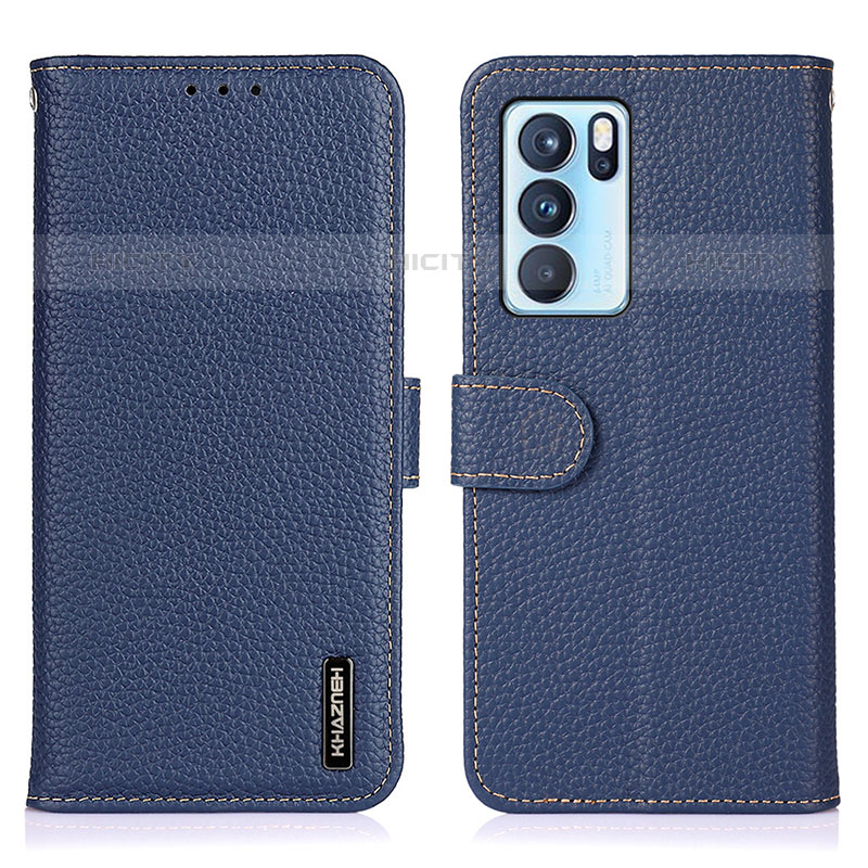 Funda de Cuero Cartera con Soporte Carcasa B01H para Oppo Reno6 Pro 5G India