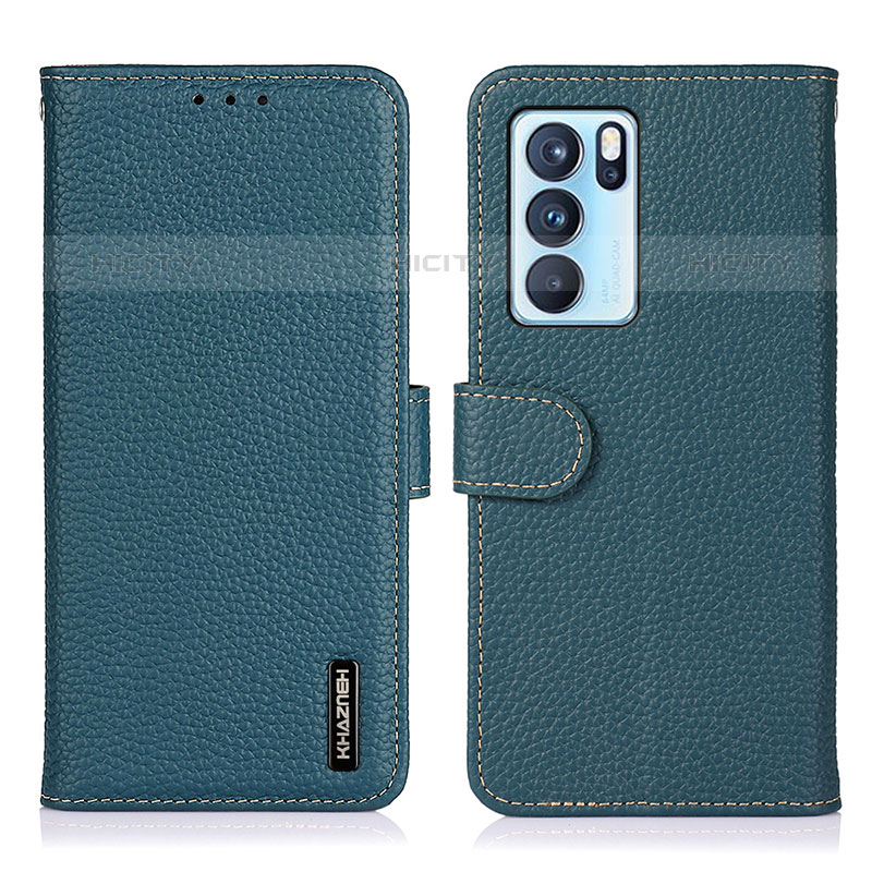 Funda de Cuero Cartera con Soporte Carcasa B01H para Oppo Reno6 Pro 5G India