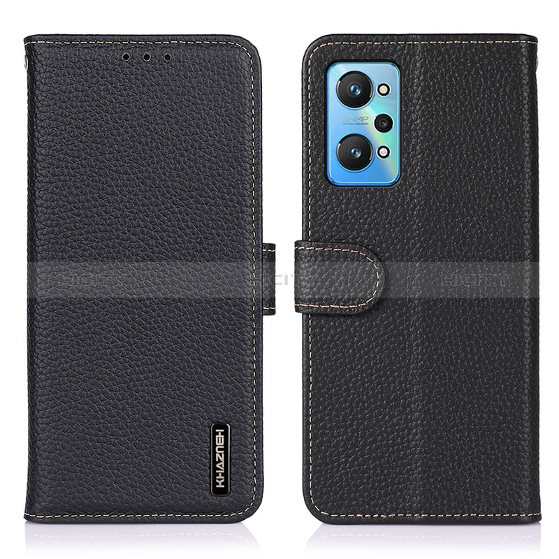 Funda de Cuero Cartera con Soporte Carcasa B01H para Realme GT Neo2 5G Negro