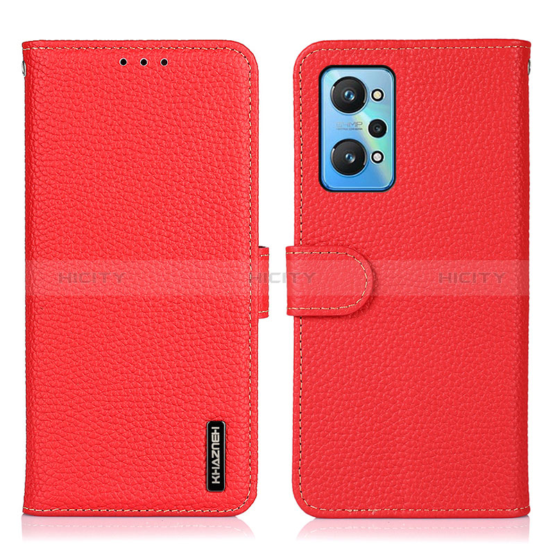 Funda de Cuero Cartera con Soporte Carcasa B01H para Realme GT Neo2 5G Rojo