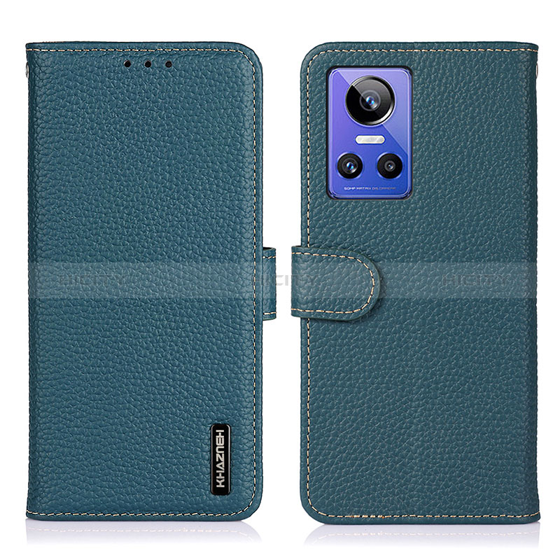 Funda de Cuero Cartera con Soporte Carcasa B01H para Realme GT Neo3 5G Verde