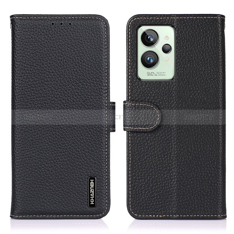 Funda de Cuero Cartera con Soporte Carcasa B01H para Realme GT2 Pro 5G Negro