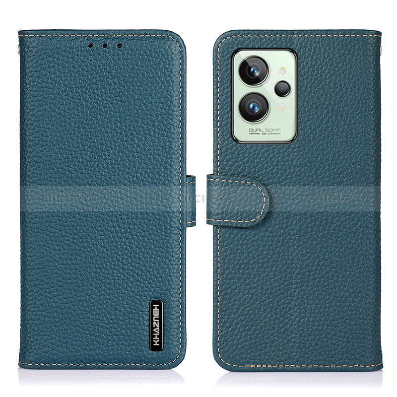 Funda de Cuero Cartera con Soporte Carcasa B01H para Realme GT2 Pro 5G Verde