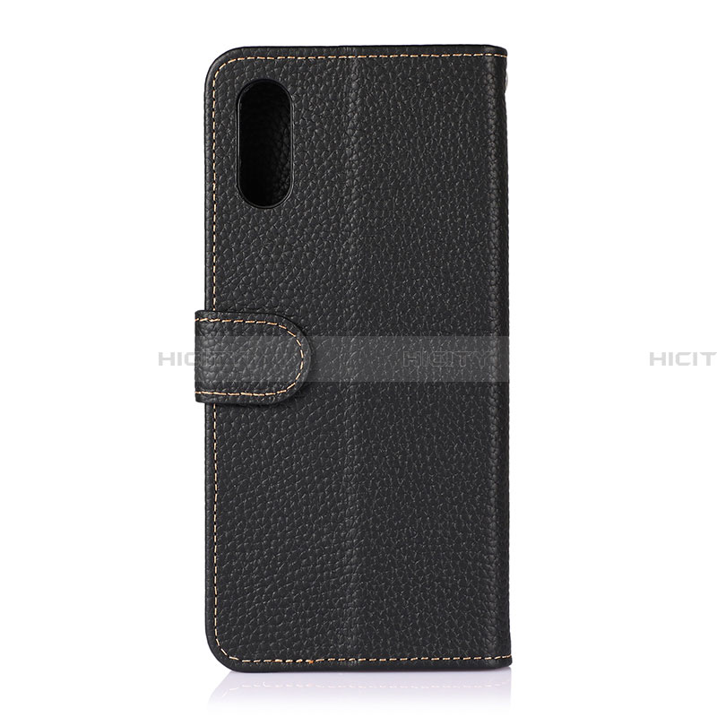 Funda de Cuero Cartera con Soporte Carcasa B01H para Samsung Galaxy A02 Negro