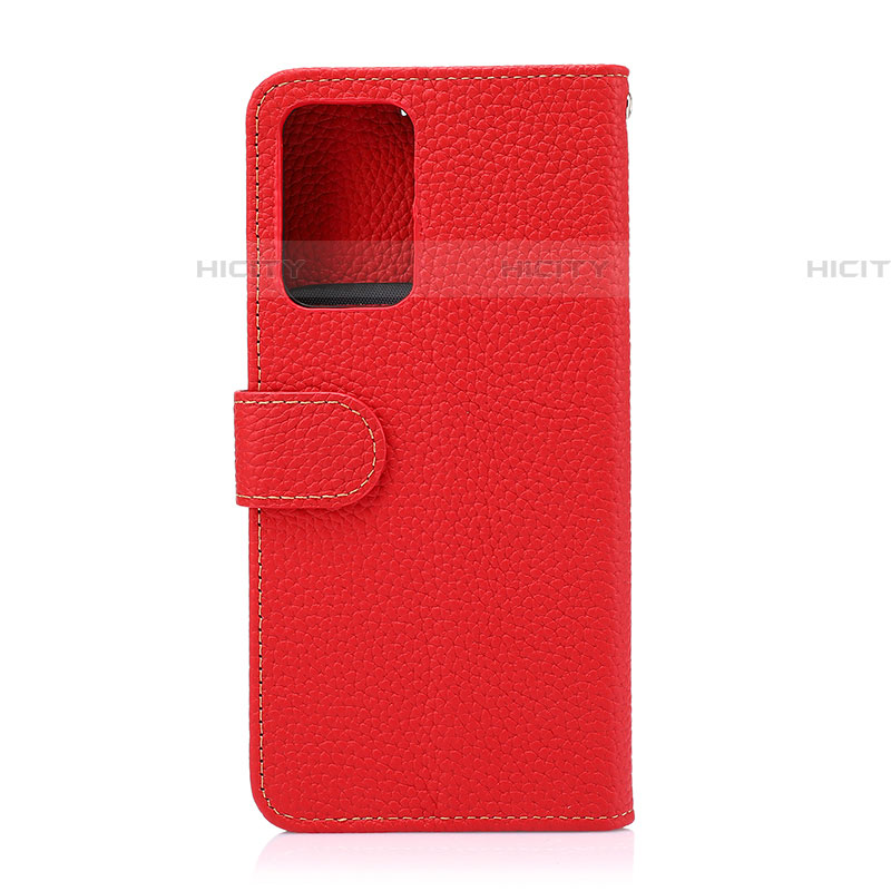 Funda de Cuero Cartera con Soporte Carcasa B01H para Samsung Galaxy A52 4G Rojo