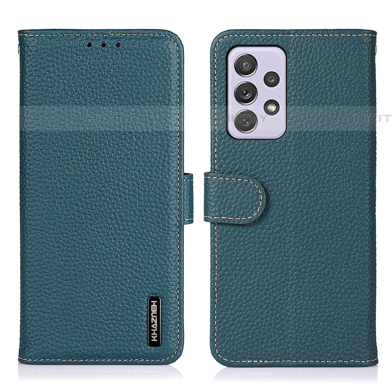 Funda de Cuero Cartera con Soporte Carcasa B01H para Samsung Galaxy A73 5G Verde