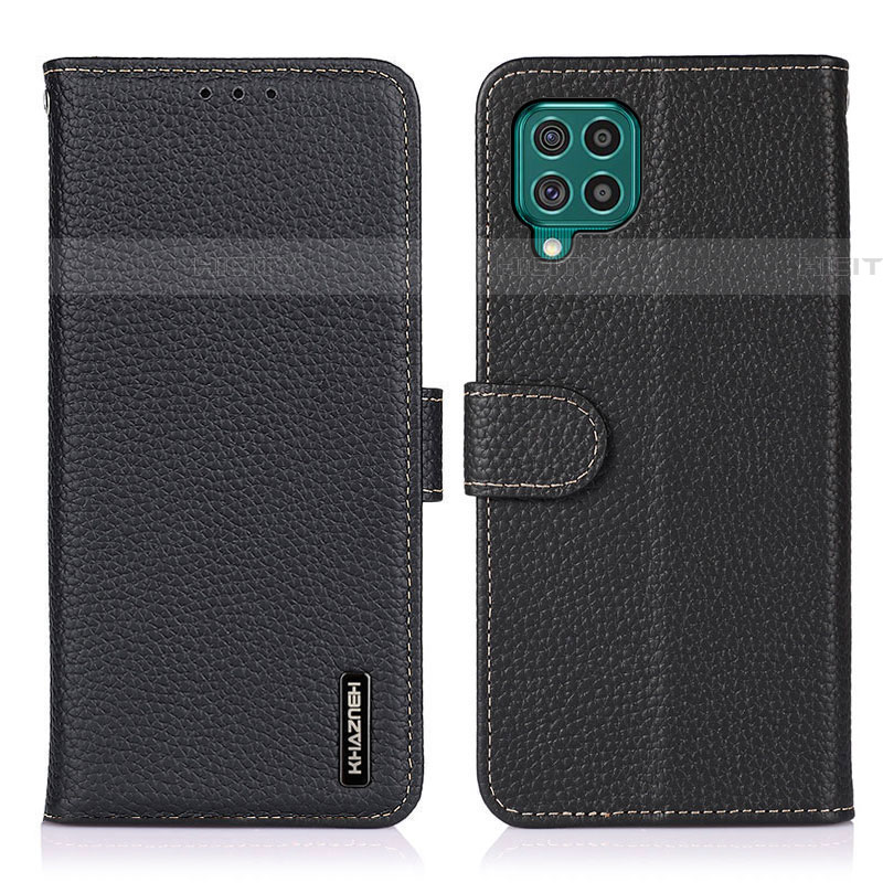 Funda de Cuero Cartera con Soporte Carcasa B01H para Samsung Galaxy F62 5G Negro