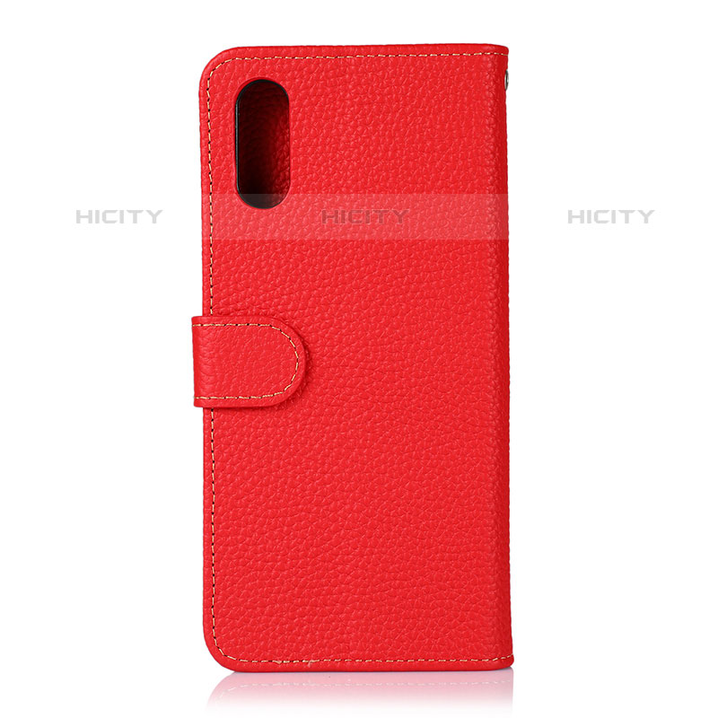 Funda de Cuero Cartera con Soporte Carcasa B01H para Samsung Galaxy M02 Rojo