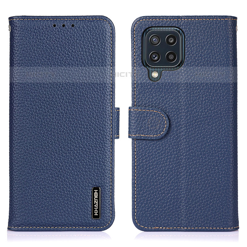 Funda de Cuero Cartera con Soporte Carcasa B01H para Samsung Galaxy M32 4G Azul