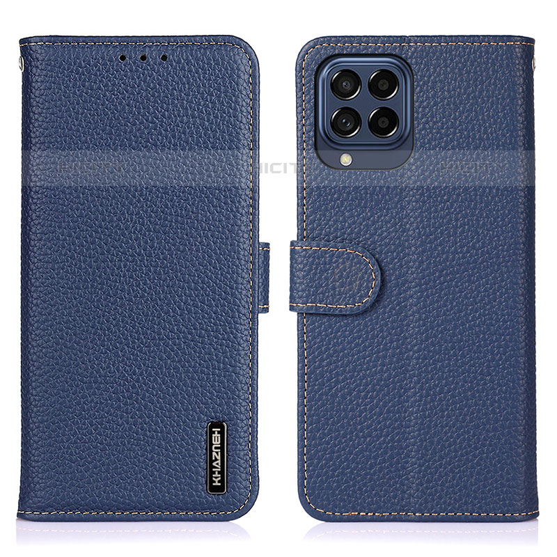 Funda de Cuero Cartera con Soporte Carcasa B01H para Samsung Galaxy M53 5G Azul