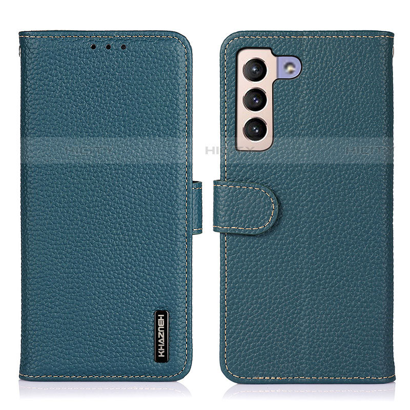 Funda de Cuero Cartera con Soporte Carcasa B01H para Samsung Galaxy S21 FE 5G Verde