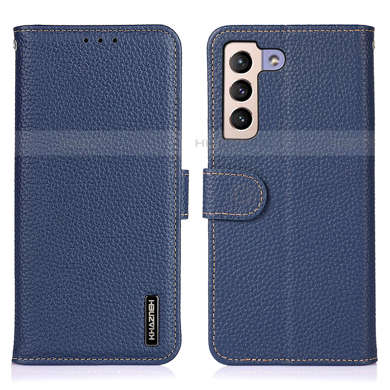 Funda de Cuero Cartera con Soporte Carcasa B01H para Samsung Galaxy S21 Plus 5G Azul