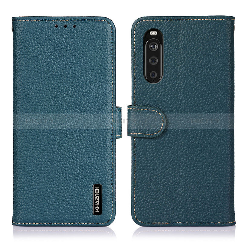 Funda de Cuero Cartera con Soporte Carcasa B01H para Sony Xperia 10 III Lite Verde