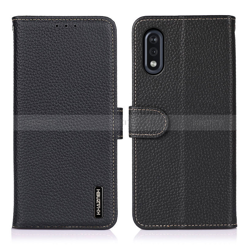 Funda de Cuero Cartera con Soporte Carcasa B01H para Sony Xperia Ace II SO-41B Negro