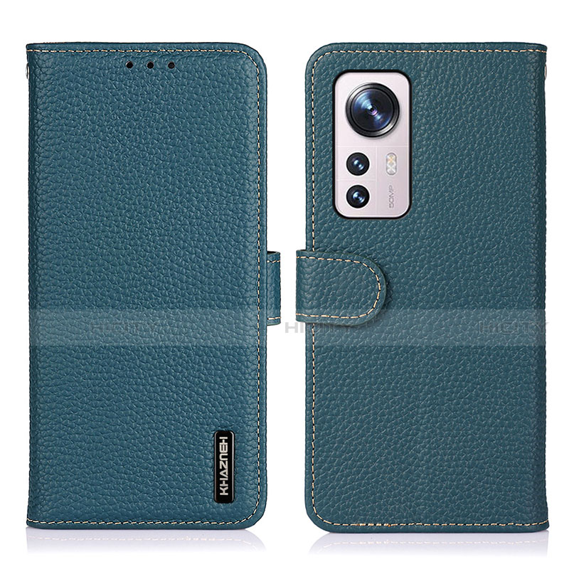 Funda de Cuero Cartera con Soporte Carcasa B01H para Xiaomi Mi 12 5G Verde