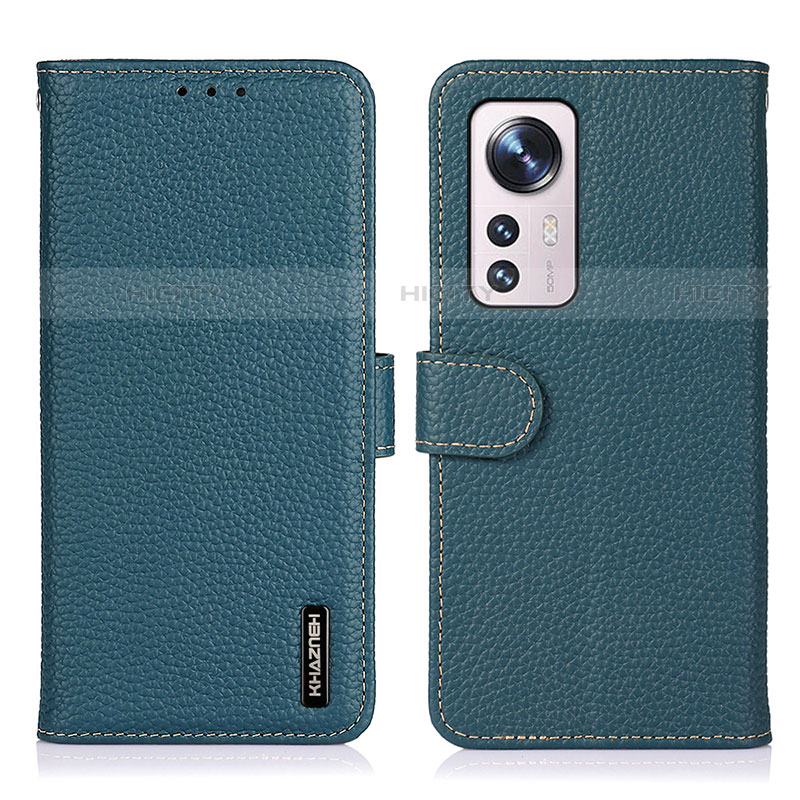 Funda de Cuero Cartera con Soporte Carcasa B01H para Xiaomi Mi 12S Pro 5G Verde