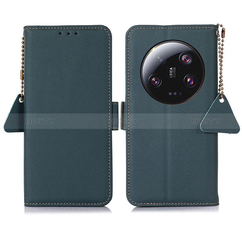 Funda de Cuero Cartera con Soporte Carcasa B01H para Xiaomi Mi 13 Ultra 5G Verde