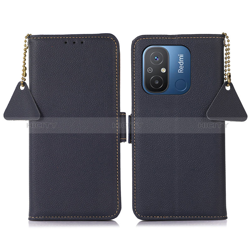 Funda de Cuero Cartera con Soporte Carcasa B01H para Xiaomi Poco C55 Azul