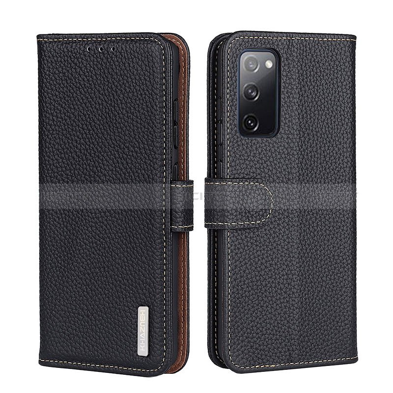 Funda de Cuero Cartera con Soporte Carcasa B01H para Xiaomi Redmi K40 Pro 5G Negro