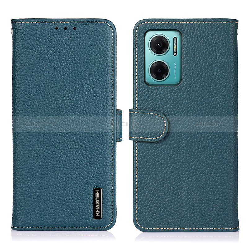 Funda de Cuero Cartera con Soporte Carcasa B01H para Xiaomi Redmi Note 11E 5G Verde