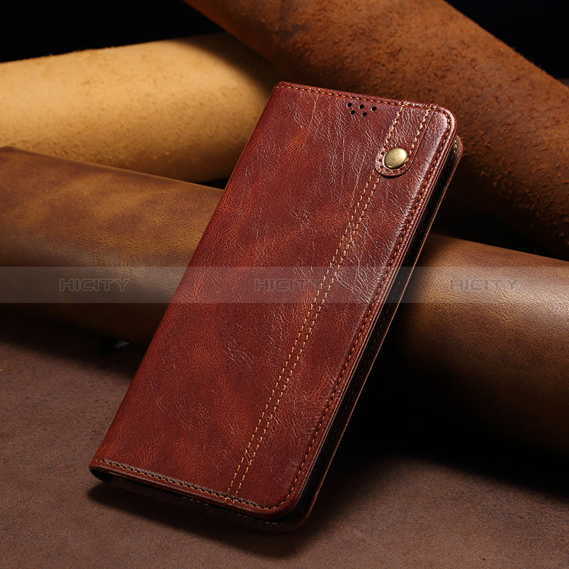 Funda de Cuero Cartera con Soporte Carcasa B01S para Huawei Honor X6a Marron