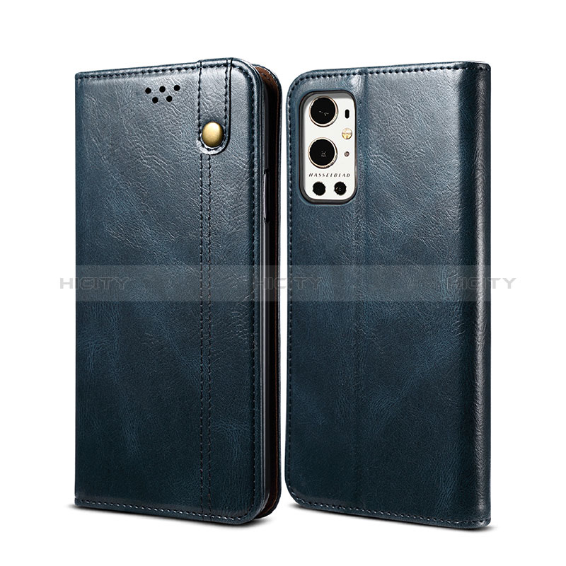 Funda de Cuero Cartera con Soporte Carcasa B01S para OnePlus 9 Pro 5G Azul