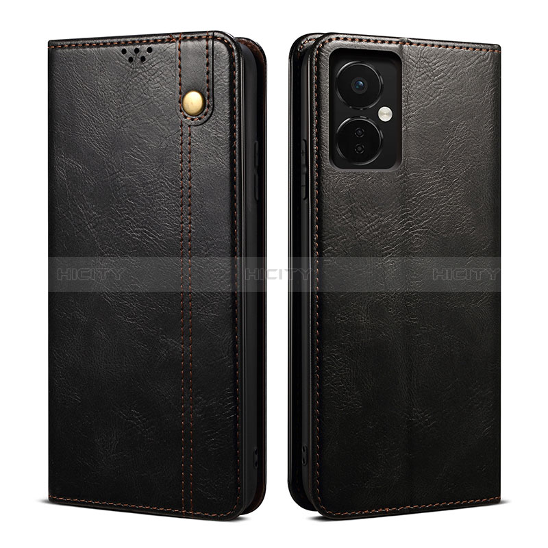 Funda de Cuero Cartera con Soporte Carcasa B01S para OnePlus Nord CE 3 5G Negro