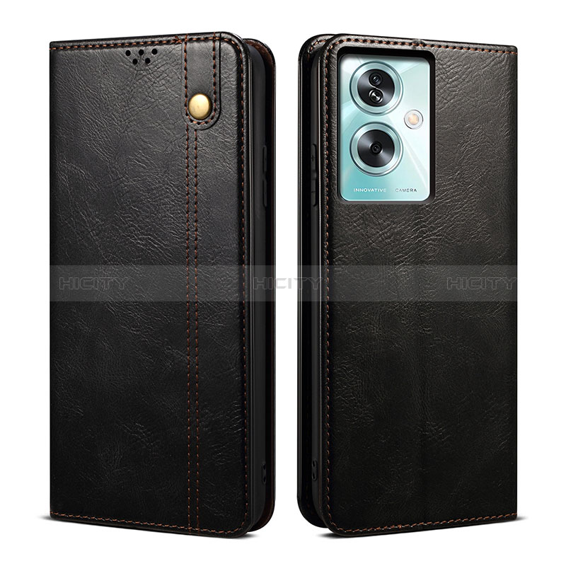 Funda de Cuero Cartera con Soporte Carcasa B01S para Oppo A79 5G Negro