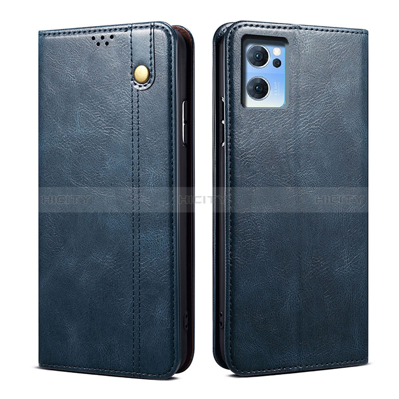 Funda de Cuero Cartera con Soporte Carcasa B01S para Oppo Find X5 Lite 5G Azul