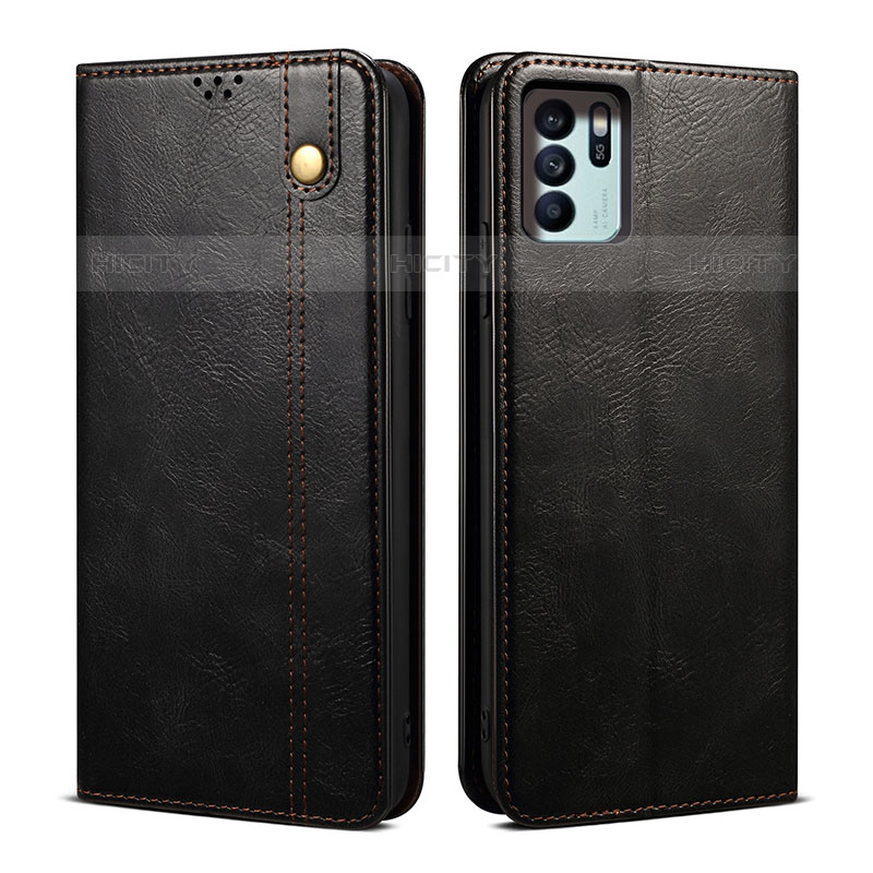 Funda de Cuero Cartera con Soporte Carcasa B01S para Oppo Reno6 Z 5G