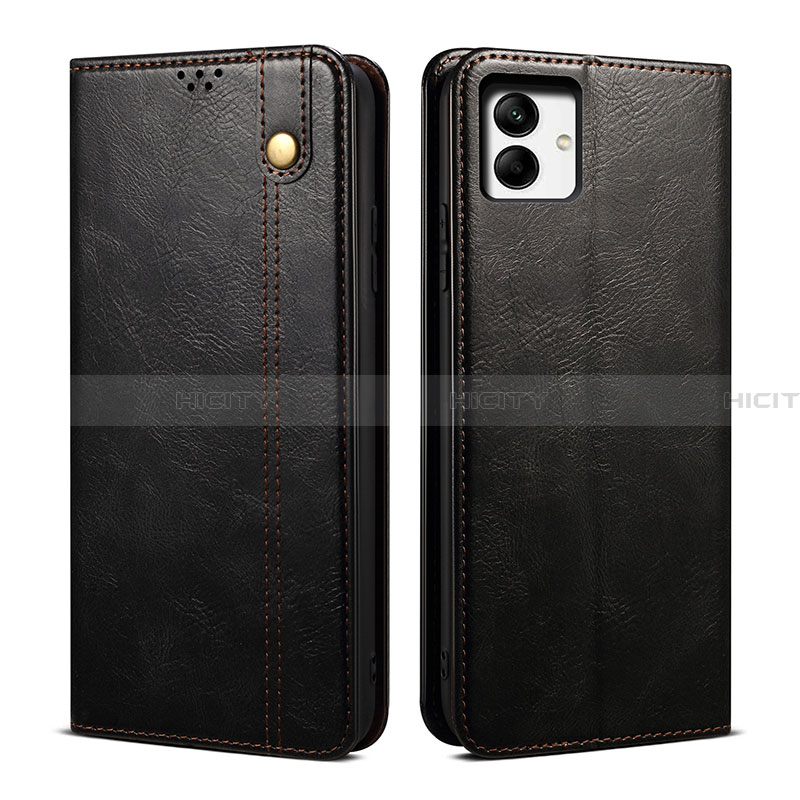 Funda de Cuero Cartera con Soporte Carcasa B01S para Samsung Galaxy A04 4G Negro