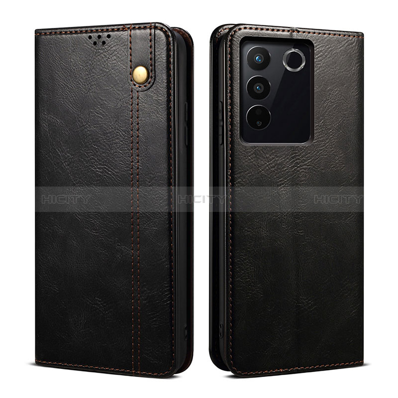 Funda de Cuero Cartera con Soporte Carcasa B01S para Vivo V27e 5G