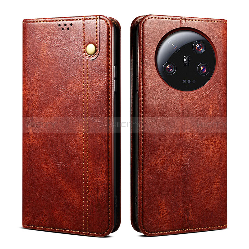 Funda de Cuero Cartera con Soporte Carcasa B01S para Xiaomi Mi 13 Ultra 5G Marron