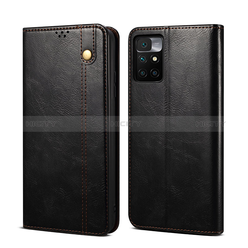 Funda de Cuero Cartera con Soporte Carcasa B01S para Xiaomi Redmi 10 (2022) Negro