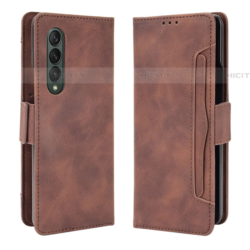 Funda de Cuero Cartera con Soporte Carcasa B01Y para Samsung Galaxy Z Fold4 5G Marron